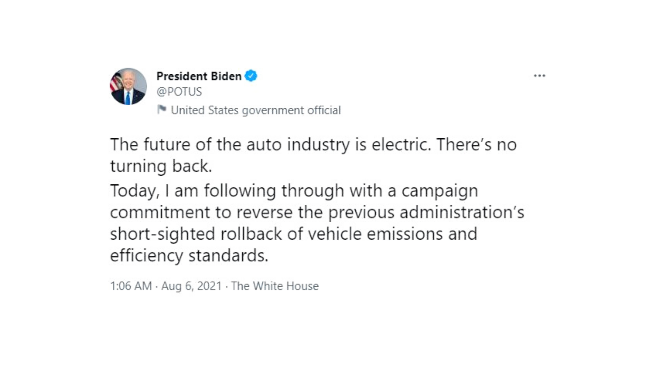 Biden targets 50% EV sales in the US by 2030