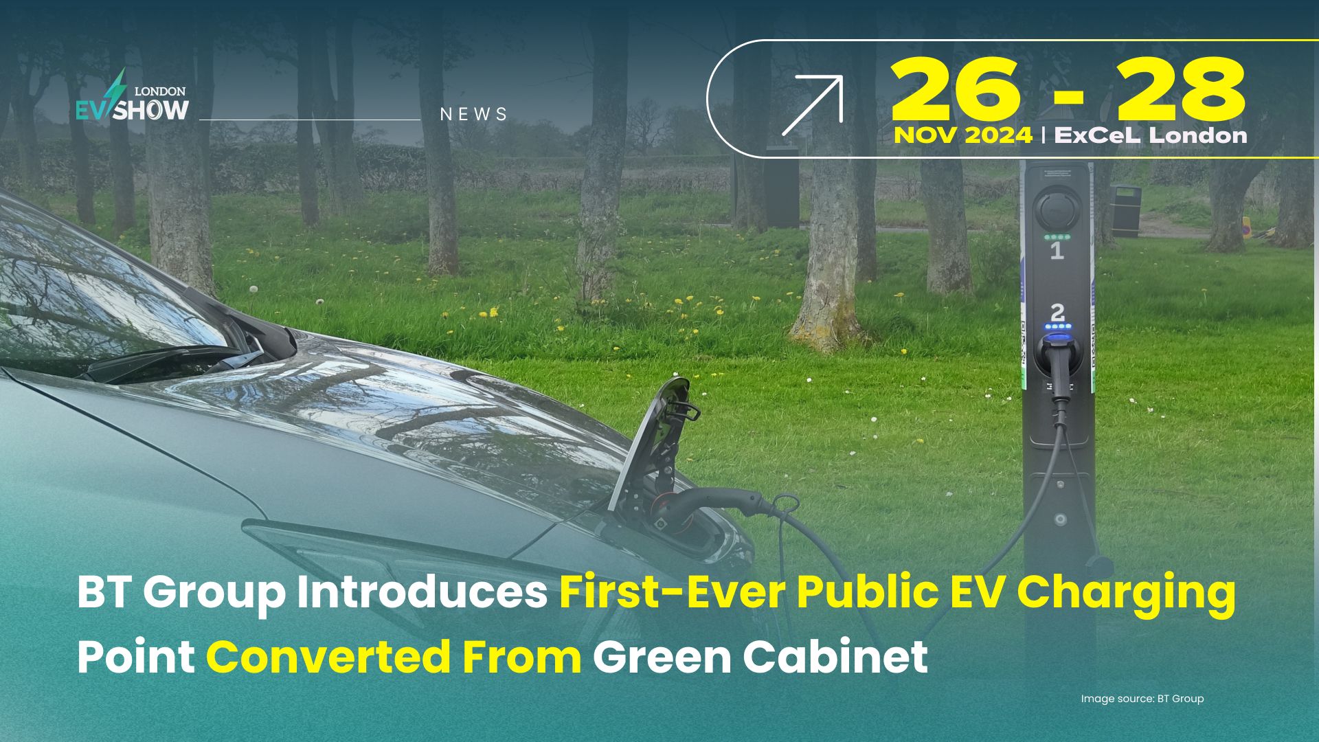 BT Group Introduces First-Ever Public EV Charging Point Converted From Green Cabinet