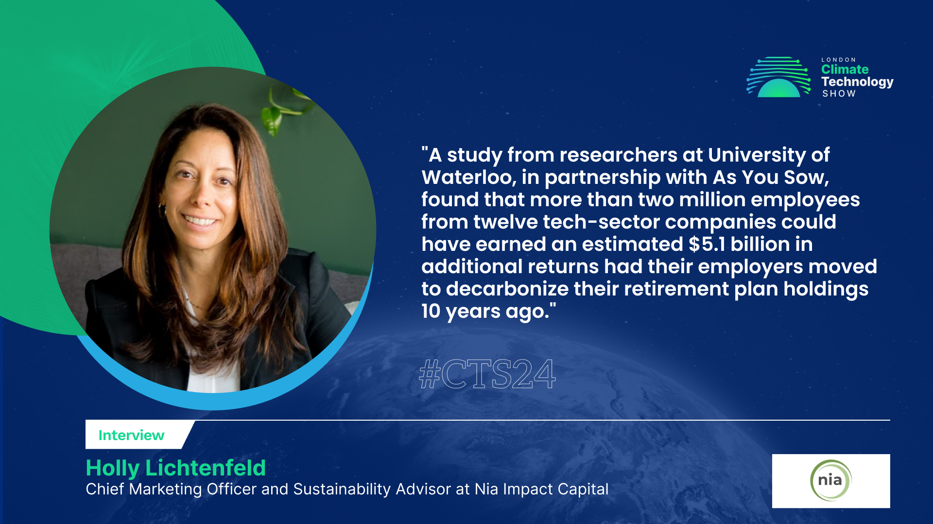 Interview with Holly Lichtenfeld, Chief Marketing Officer and Sustainability Advisor at Nia Impact Capital