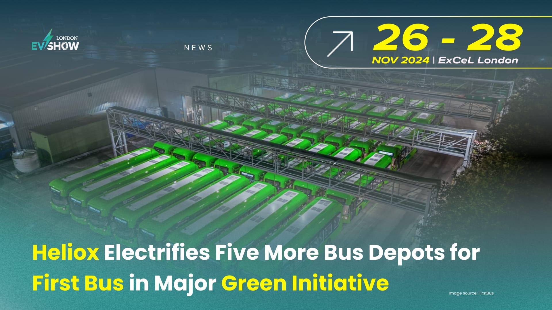 Heliox Electrifies Five More Bus Depots for First Bus in Major Green Initiative