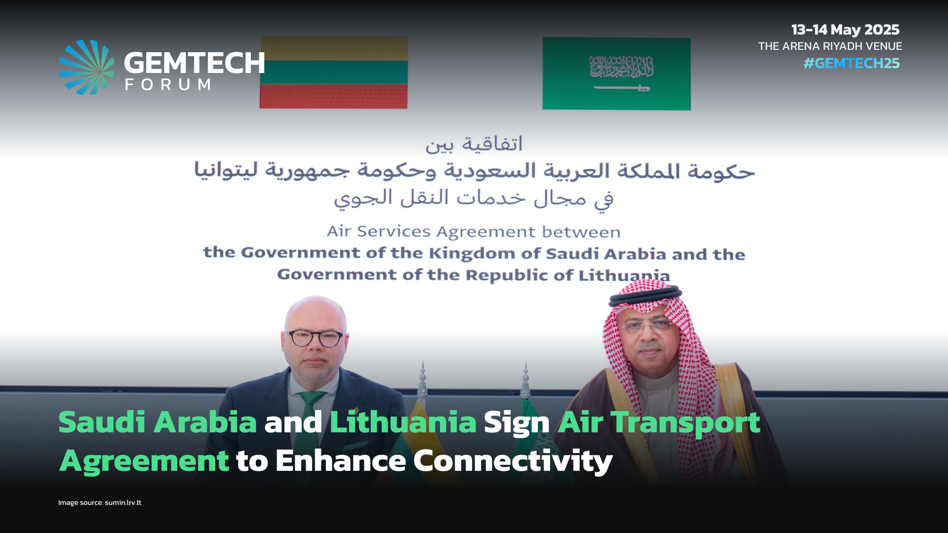 Saudi Arabia and Lithuania Sign Air Transport Agreement to Enhance Connectivity