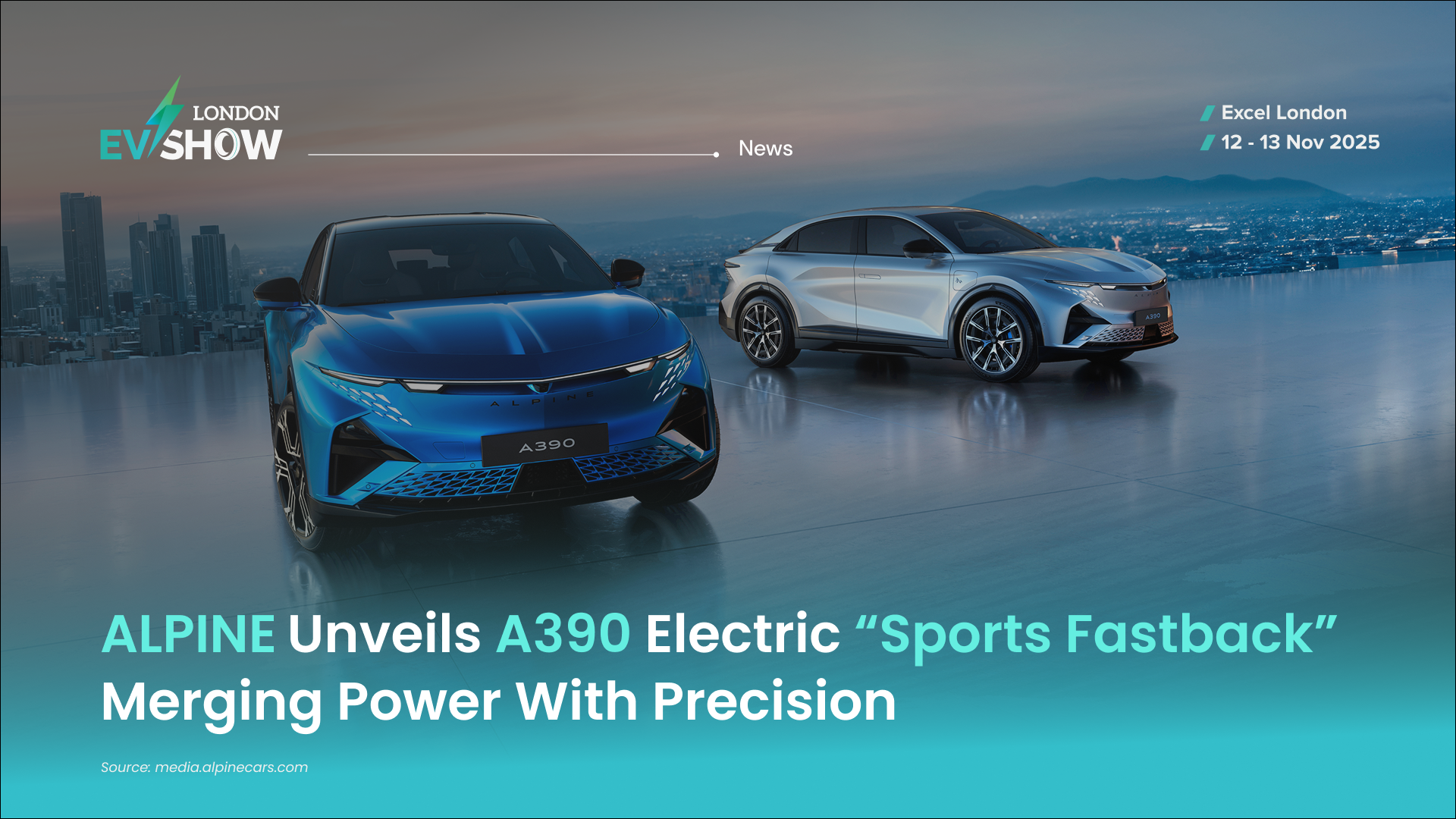 Alpine Unveils A390 Electric “Sports Fastback” Merging Power with Precision
