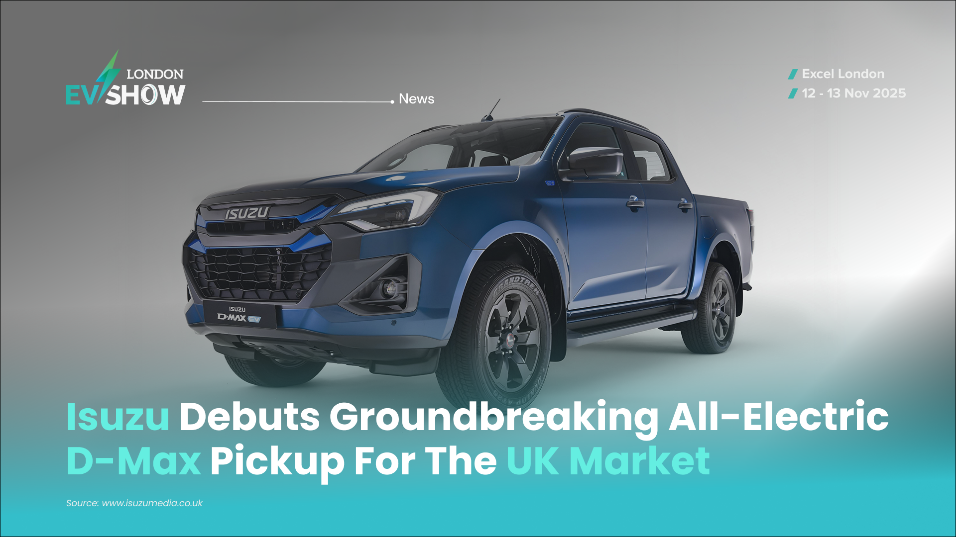 Isuzu Debuts Groundbreaking All-Electric D-Max Pickup for the UK Market