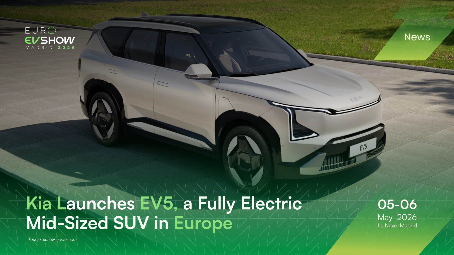 Kia launches EV5, a fully electric mid-sized SUV in Europe