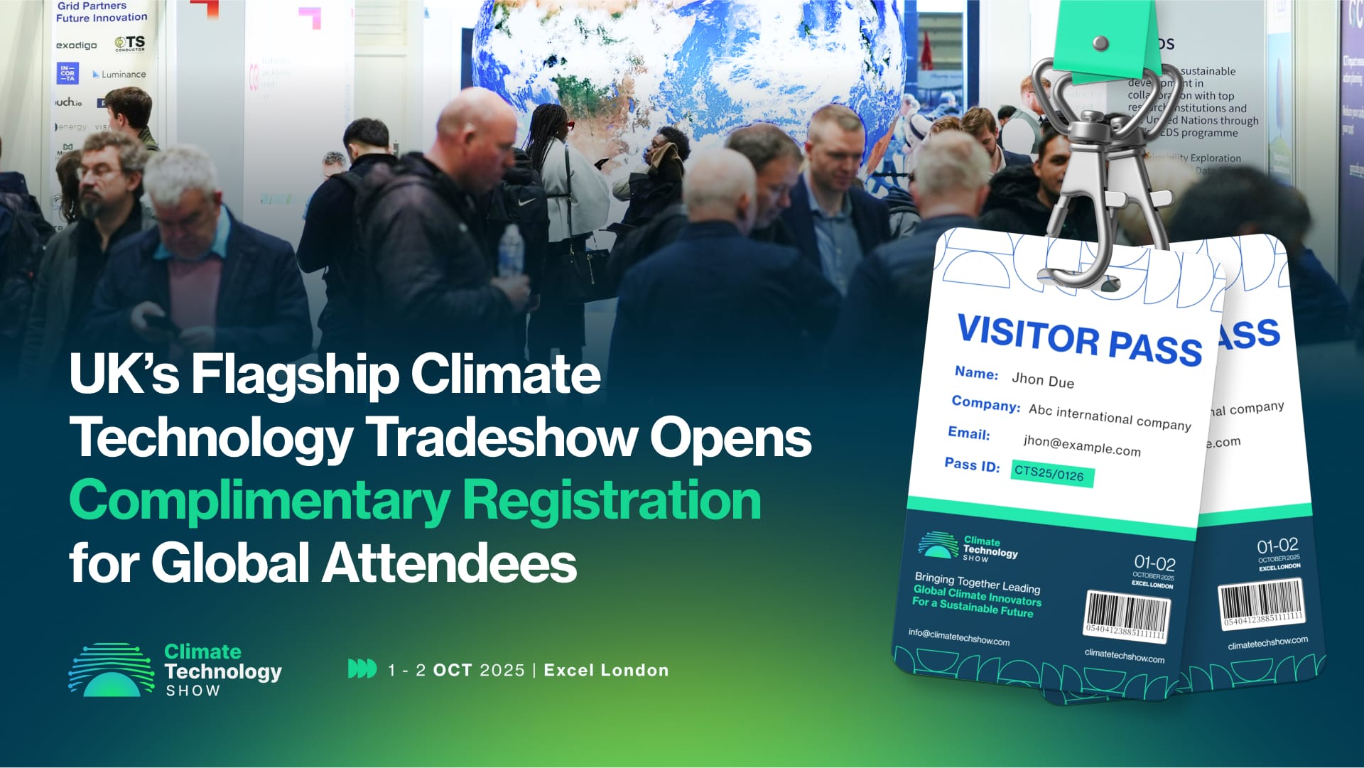 UK’s Flagship Climate Technology Tradeshow Opens Complimentary Registration for Global Attendees