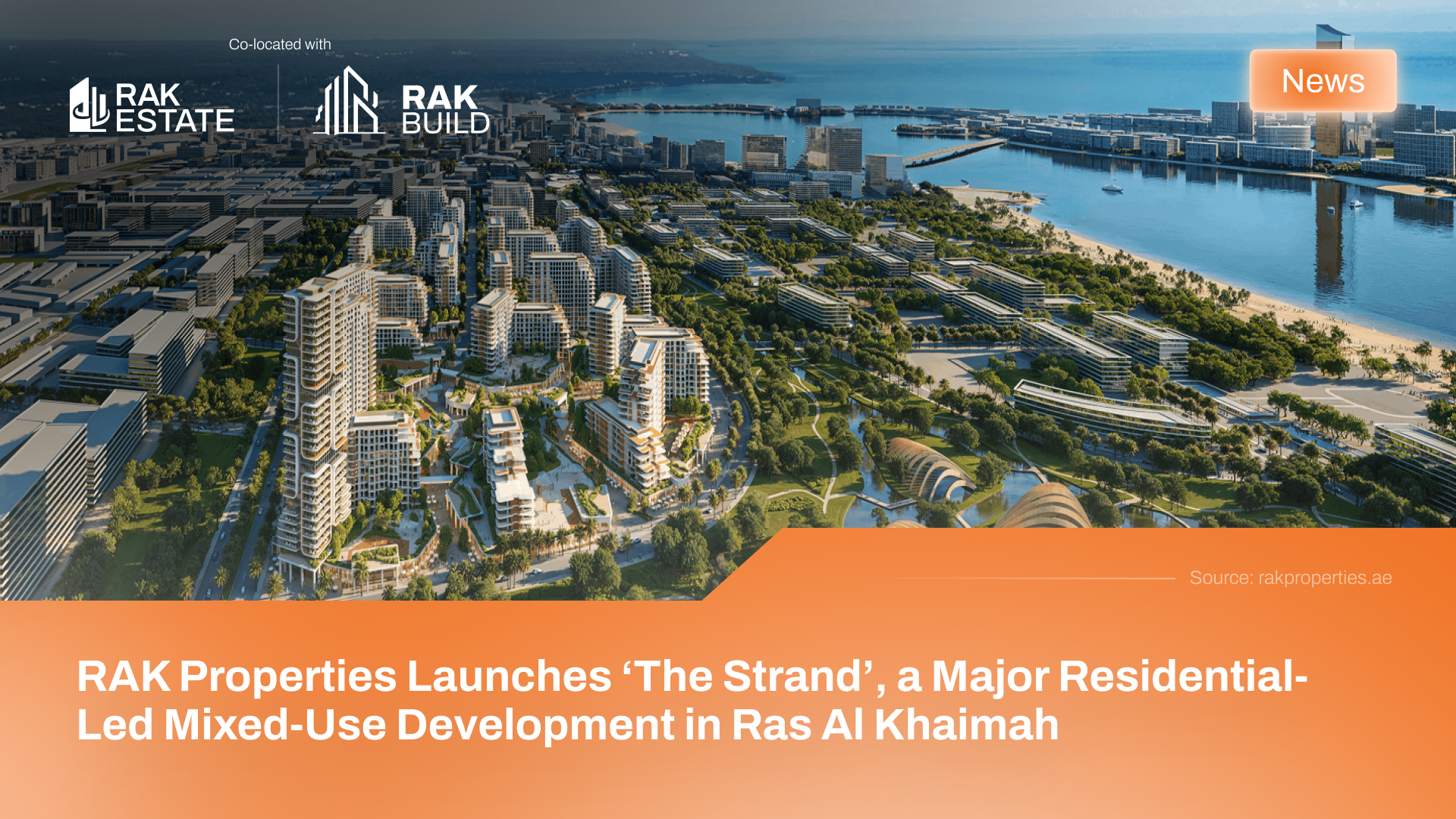 RAK Properties Launches ‘The Strand’, a Major Residential-Led Mixed-Use Development in Ras Al Khaimah