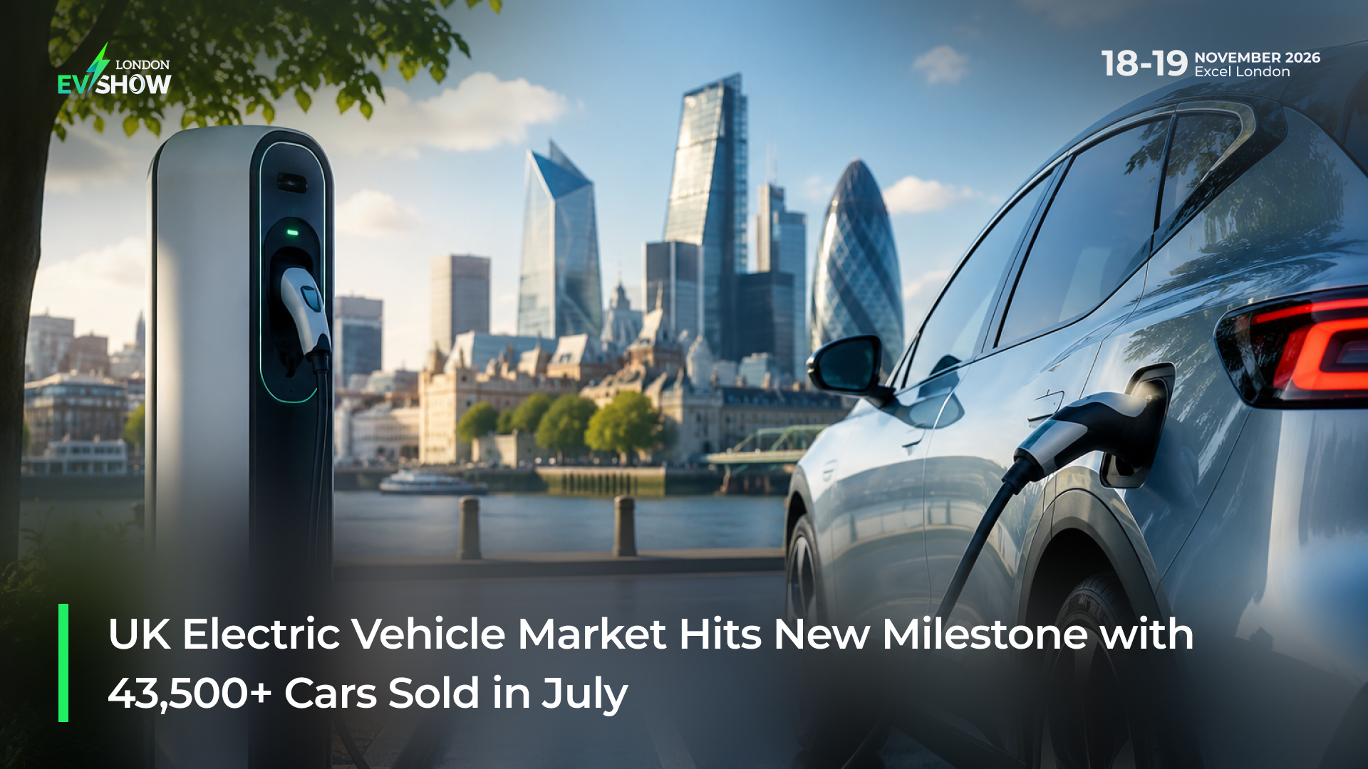 UK Electric Vehicle Market Hits New Milestone with 43,500+ Cars Sold in July