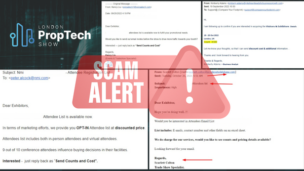 SCAM Alert: Beware Of Scammers Portraying To Be Associated With London PropTech Show.