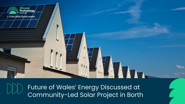Future of Wales’ Energy Discussed at Community-Led Solar Project in Borth
