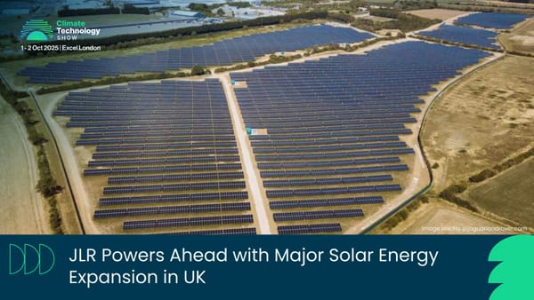 JLR Powers Ahead with Major Solar Energy Expansion in UK